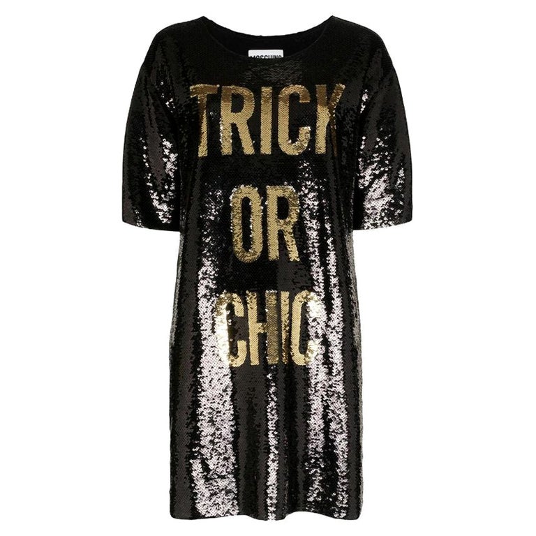 green emerald velvet dress Moschino - Embellished Stretch Crepe Dress - Black main image 0