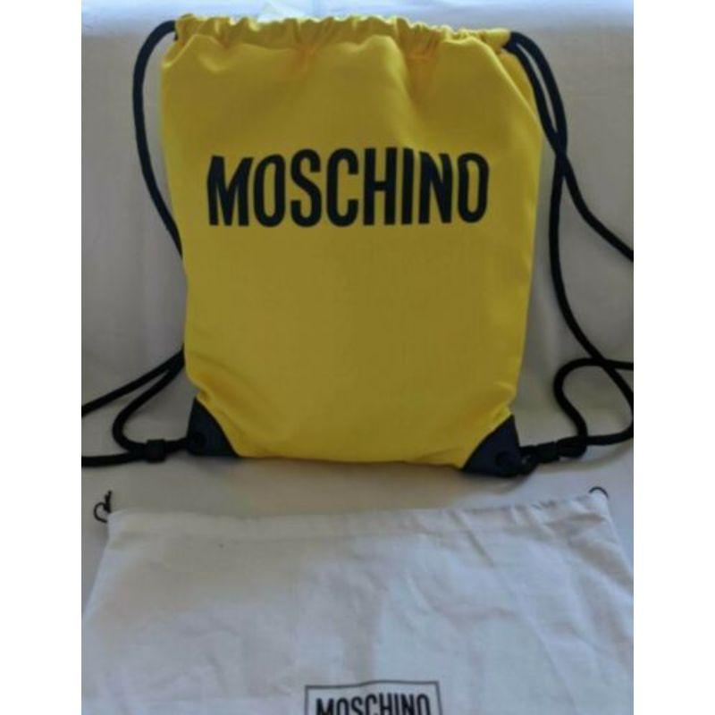 SS20 Moschino Couture Jeremy Scott Yellow Pumpkin Face Backpack Trick or Chic For Sale 3