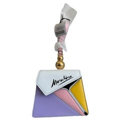 SS20 Moschino Couture Picasso Wristlet Handbag in Pink & Yellow by Jeremy Scott