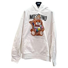 SS20 Moschino Couture Teddybear Bursting Thru Painting Hoodie by Jeremy Scott