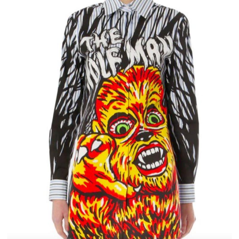 SS20 Moschino Couture Jeremy Scott Trick/Chic The Wolfman Universal Shirt Dress

Additional Information:
Material: Cotton 97%, Elastane 3%
Color: Multi-color
Size: IT 38 / US 4
Style: Shirt Dress
Condition: Brand new with tags attached