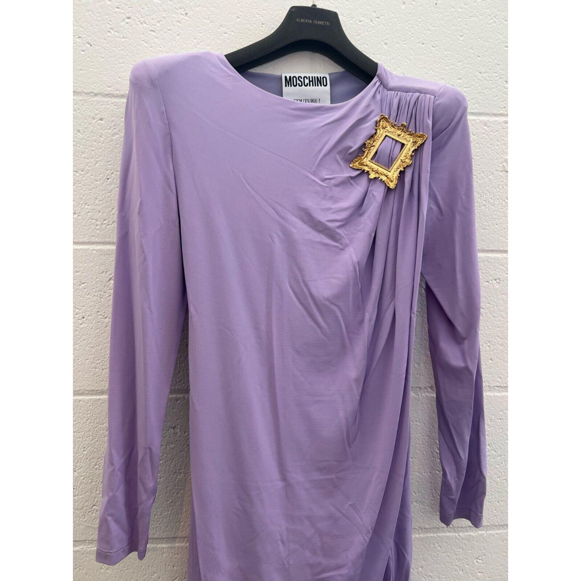 SS20 Moschino Couture Jeremy Scott Violet Picasso Painting Frame Viscose Dress

Additional Information:
Material: 91% Viscose, 9% EA, 100% PA Lining
Color: Violet
Size: IT 46 / US 12
Pattern: Solid
Style: Bodycon, Knee Length
Dimensions:  Bust