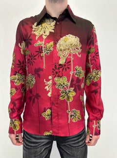 SS2001 Gucci by Tom Ford Chrysanthemum silk shirt