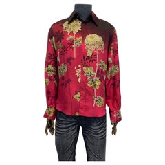 Camicia in seta Chrysanthemum SS2001 Gucci by Tom Ford