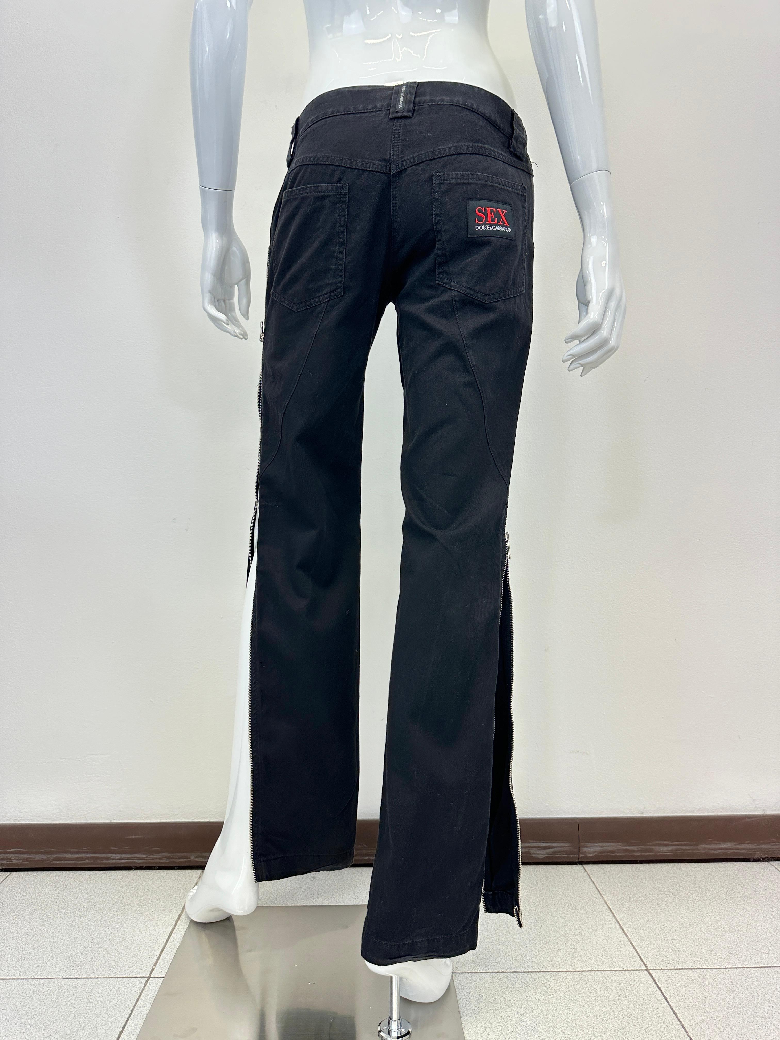 SS2003 Dolce & Gabbana Sex zipper runway pants 1