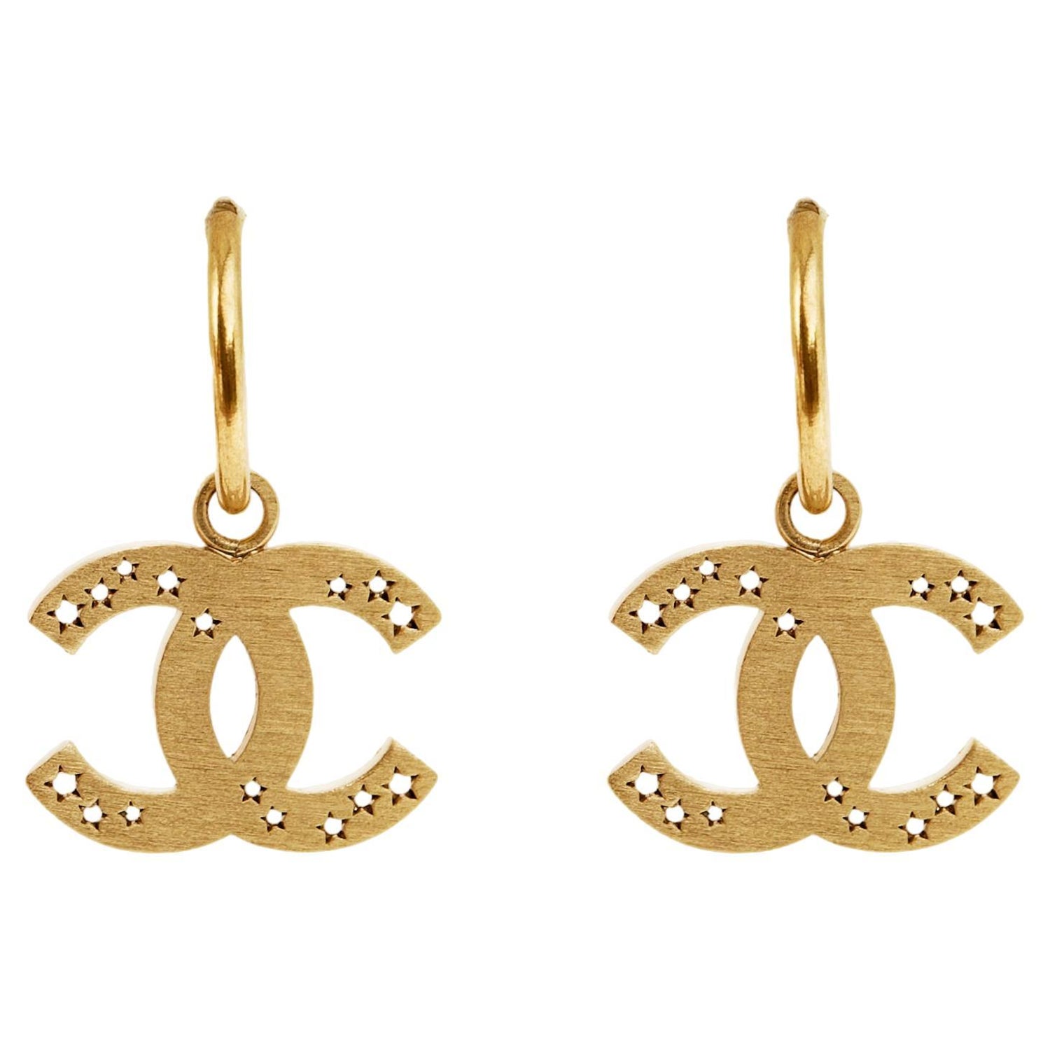 Chanel Hoop Earrings - 24 For Sale at 1stDibs  chanel chain hoop earrings,  chanel loop earrings, chanel hoop earrings cc