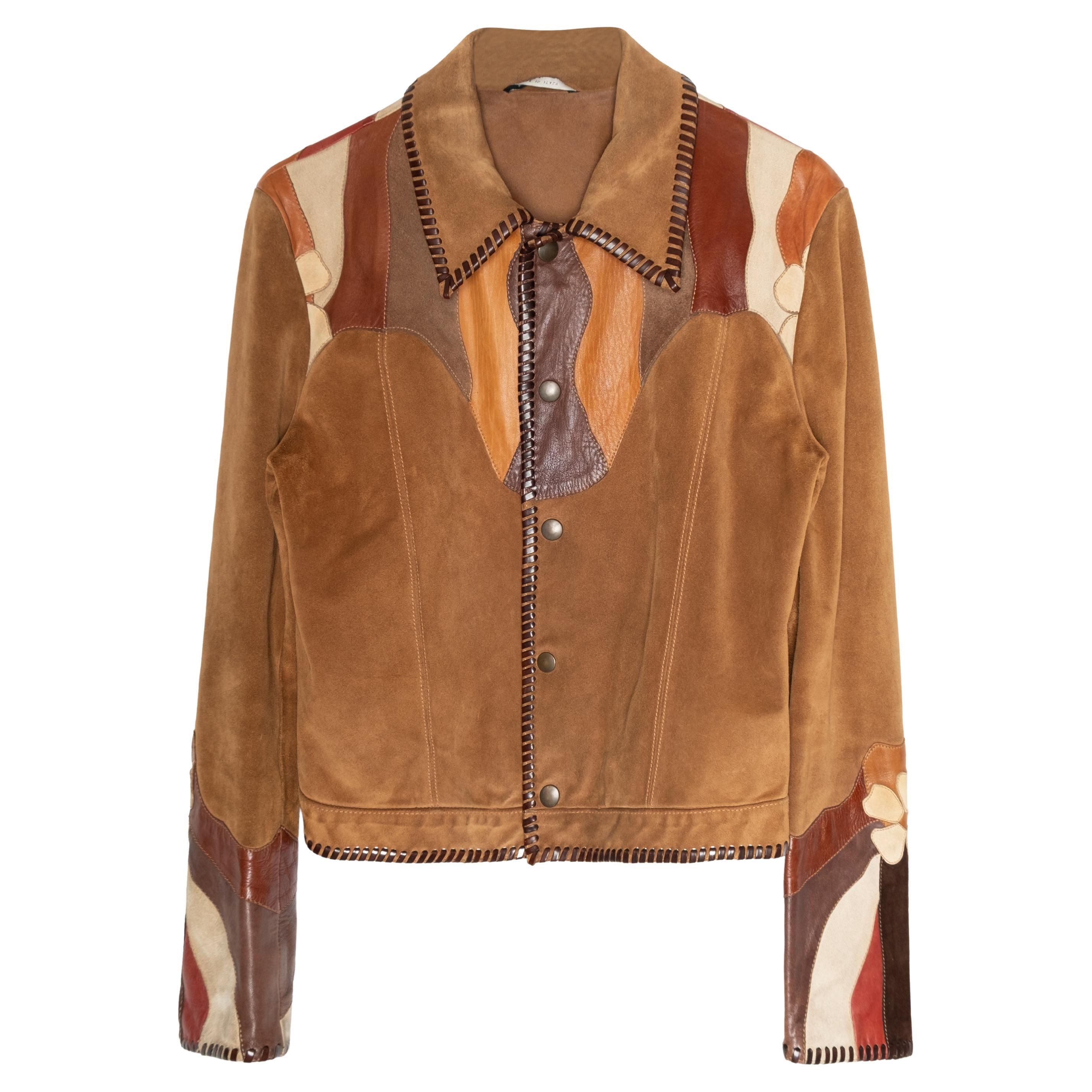 Giacca western patchwork per la sfilata SS2004 in vendita