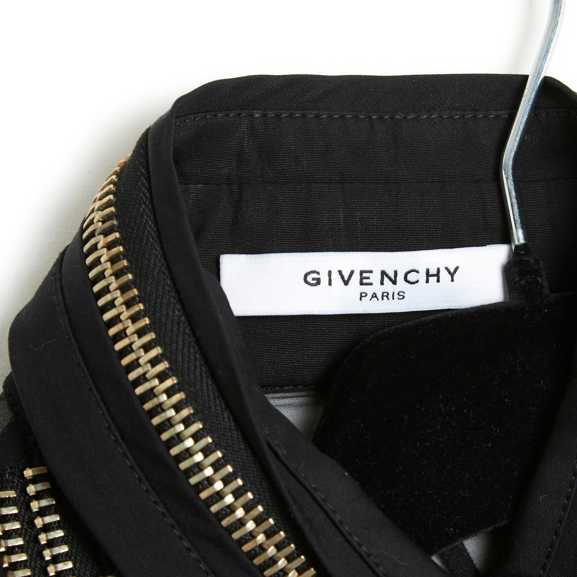 SS 2011 Givenchy Top Schwarze Chiffonbluse FR38 für Damen oder Herren im Angebot