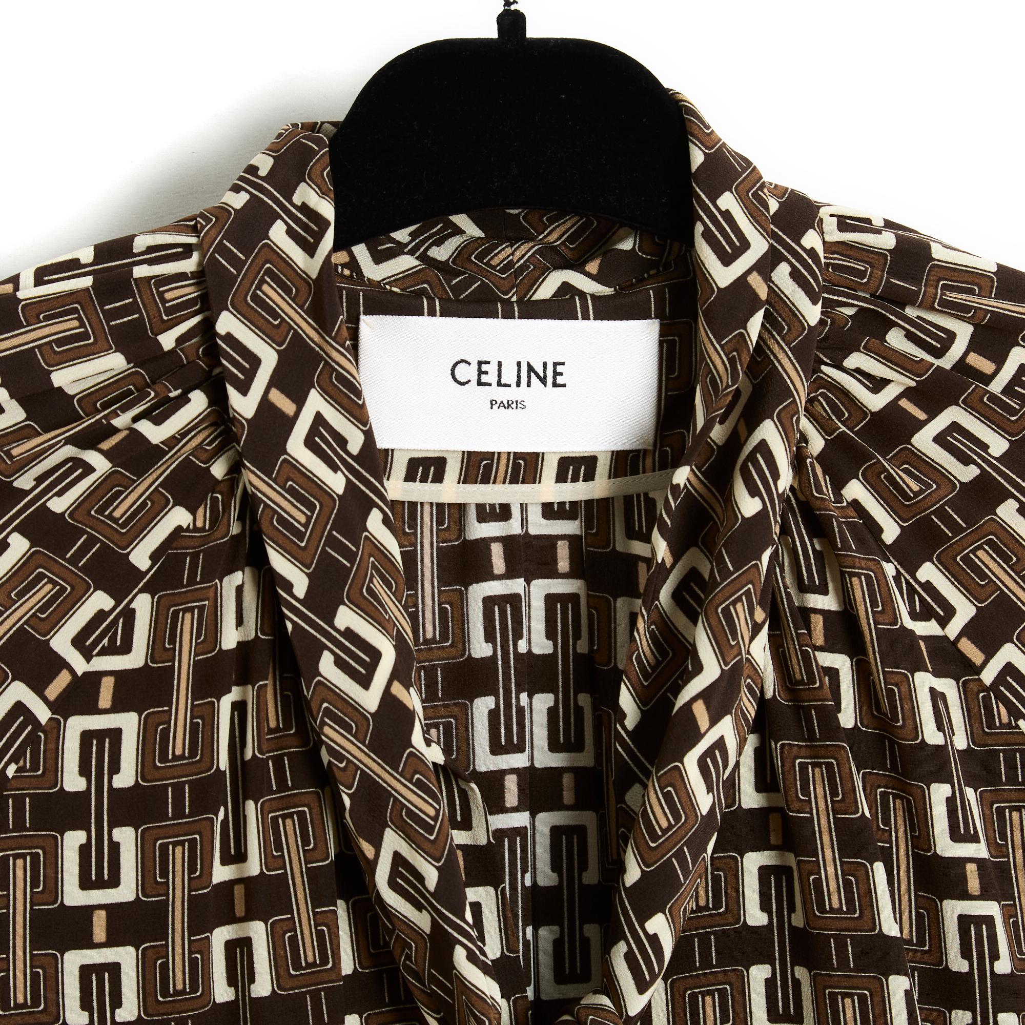 Women's or Men's SS2020 Celine Slimane Silk dress jumpsuit FR40 For Sale