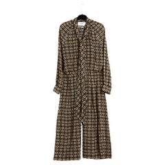 Combinaison robe Celine Slimane en soie FR40 SS2020