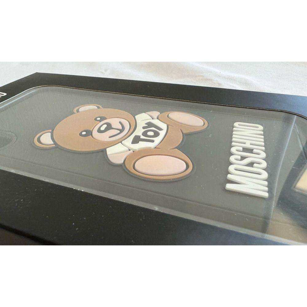 SS21 Moschino Couture Black iPhone XS Max Case with Teddy Bear Toy For Sale 2