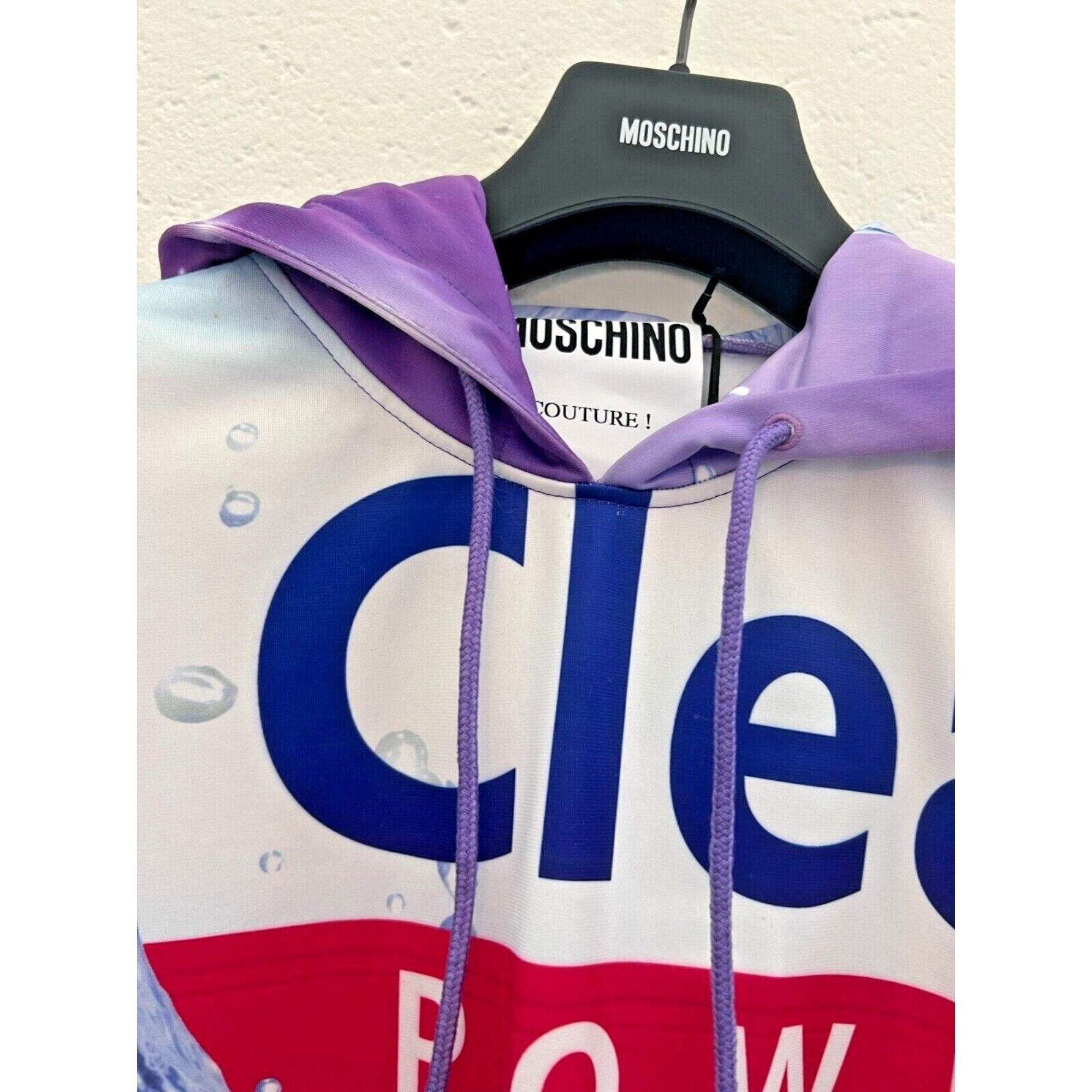 Purple SS21 Moschino Couture Clean Power Dishwasher Tab Hoodie by Jeremy Scott For Sale
