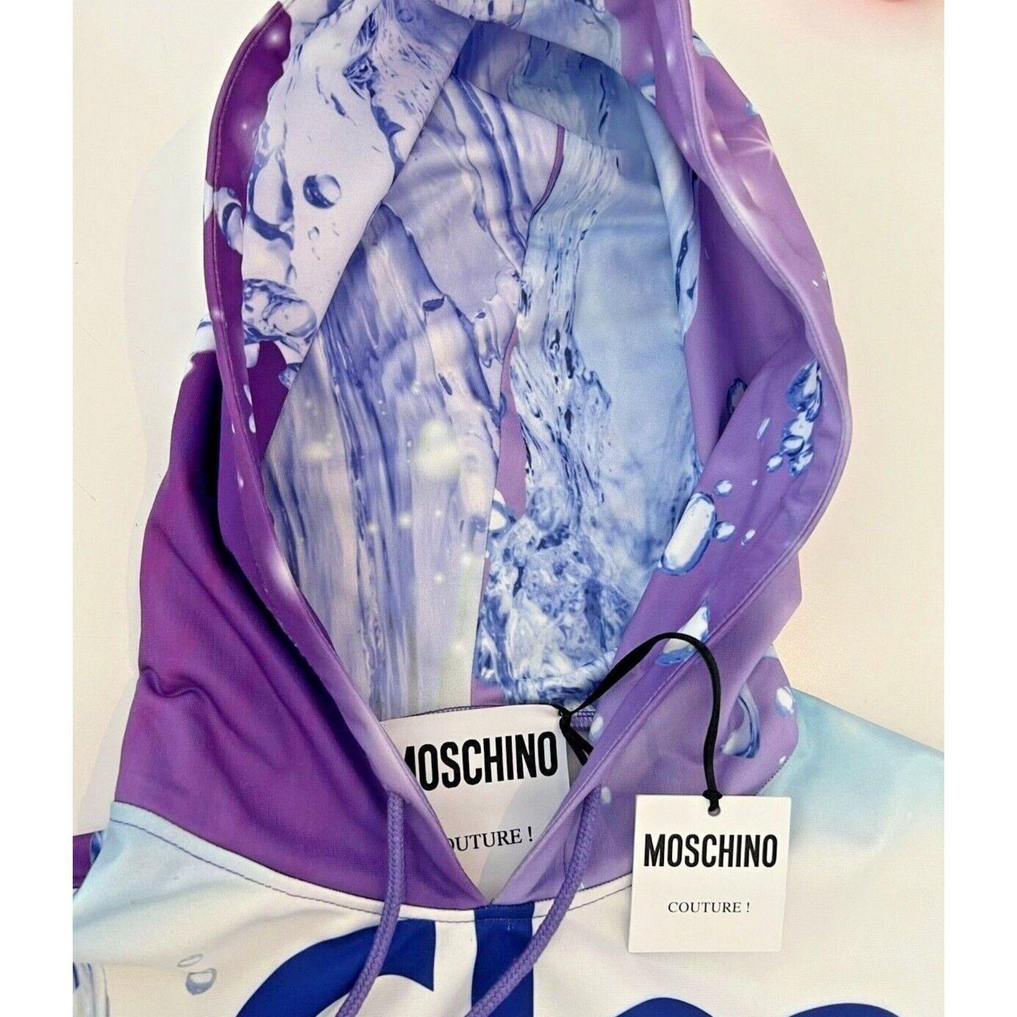 SS21 Moschino Couture Sudadera con capucha Clean Power Dishwasher Tab de Jeremy Scott Púrpura en venta