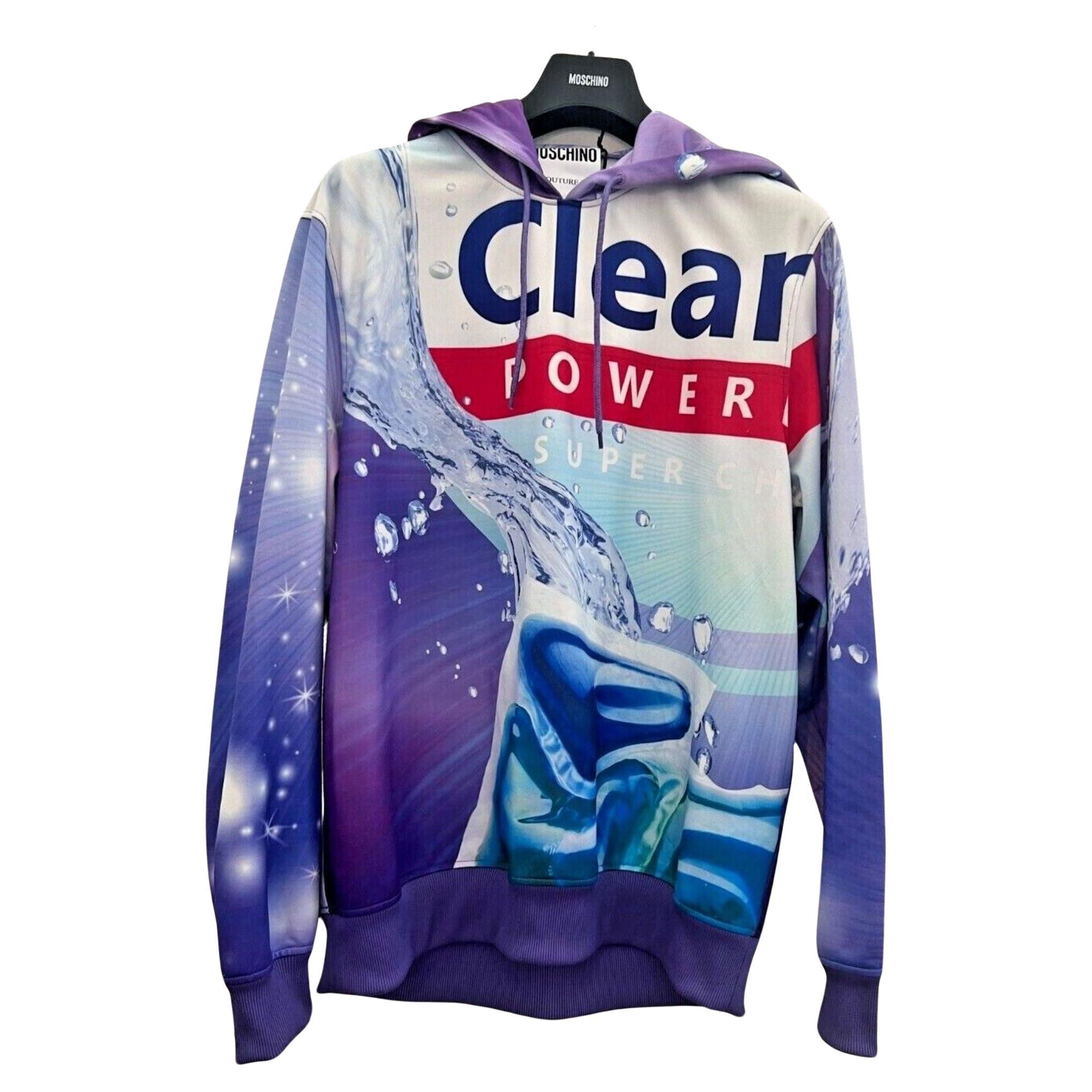 SS21 Moschino Couture Clean Power Dishwasher Tab Hoodie by Jeremy Scott For Sale