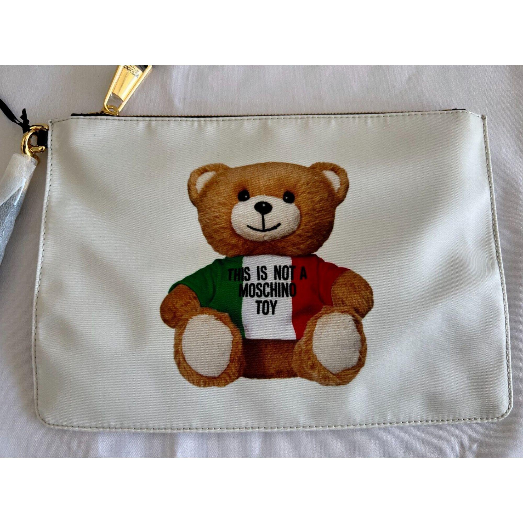 SS21 Moschino Couture Clutch Teddy Bear Wearing Italian Flag by Jeremy Scott In New Condition In Palm Springs, CA