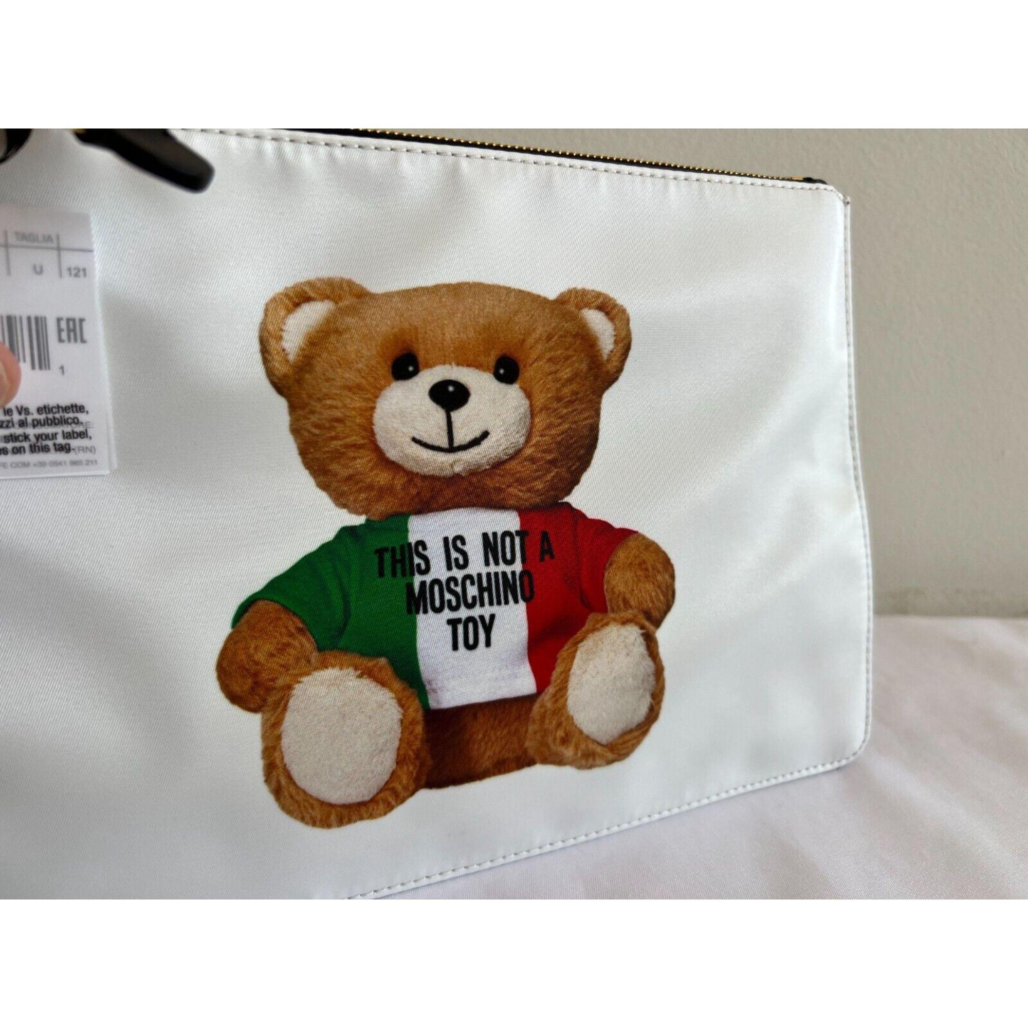 SS21 Moschino Couture Clutch Teddy Bear Wearing Italian Flag by Jeremy Scott 4