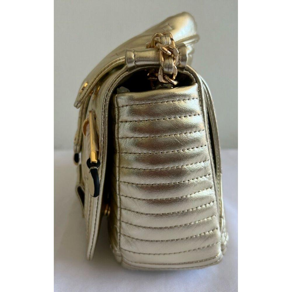 SS21 Moschino Couture Gold Biker Jacket Shoulder Bag in Gold Hardware In New Condition For Sale In Palm Springs, CA