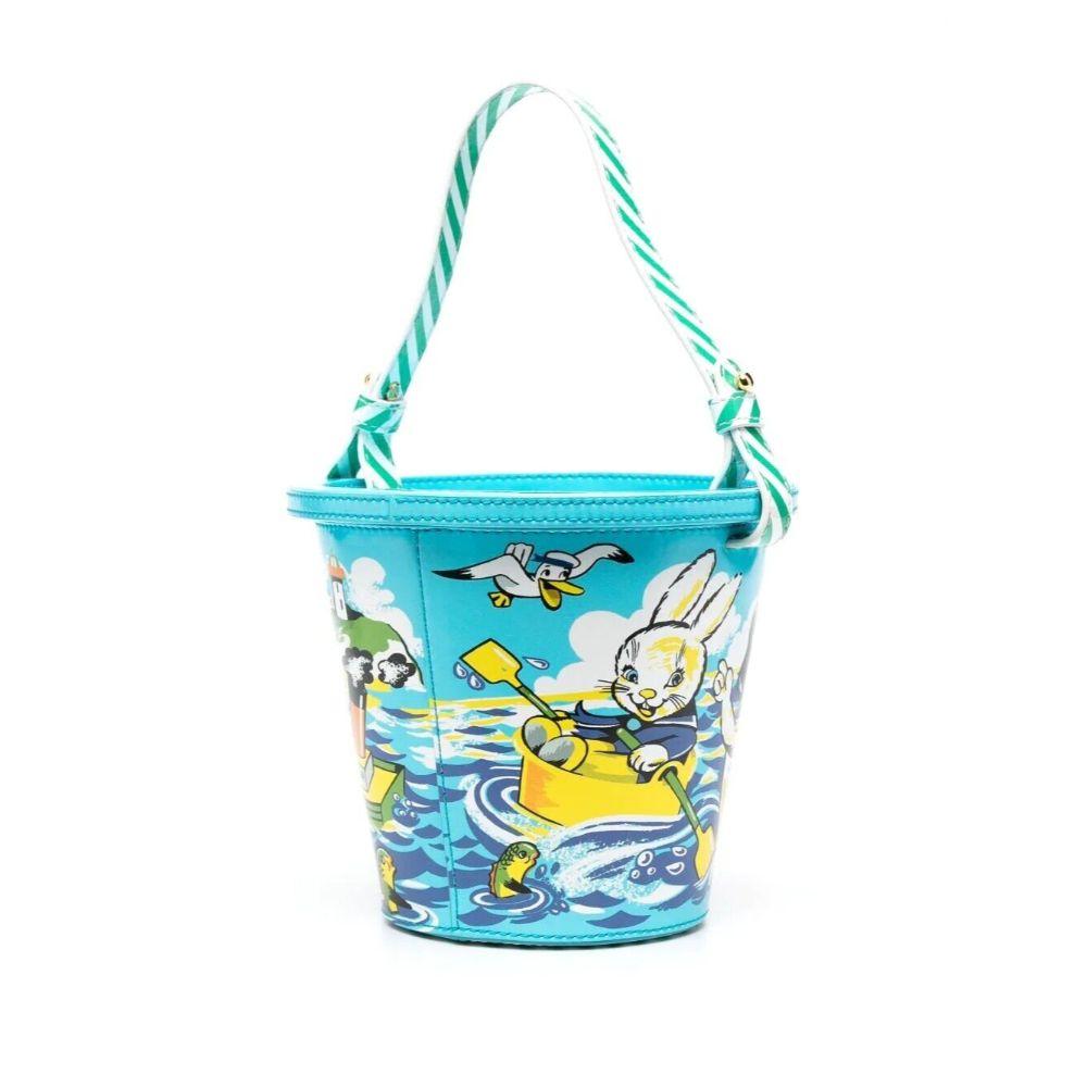 SS22 Moschino Couture Jeremy Scott Child's Fantasy Sand Bucket Top Handle Bag

Additional Information:
Material: Polyurethane 57%, Polyester 43%
Color: Blue, Baby Blue, Yellow, Multi-color
Pattern: Sand Bucket
Style: Top Handle Bag
Size: