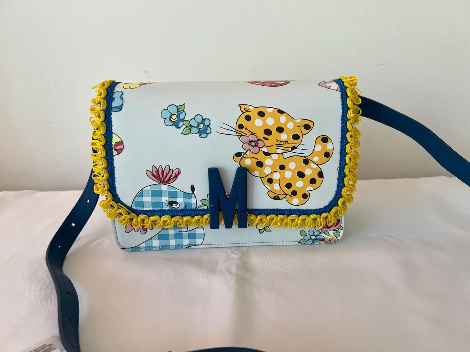 SS22 MOSCHINO Couture Jeremy Scott Bolso de hombro Fantasía Gato Floral 'M' infantil Beige en venta
