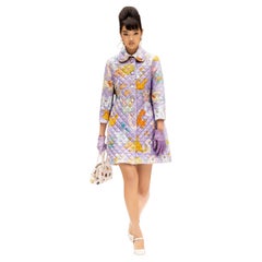 SS22 MOSCHINO Couture Jeremy Scott Child's Fantasy Purple Animal Puffer Coat