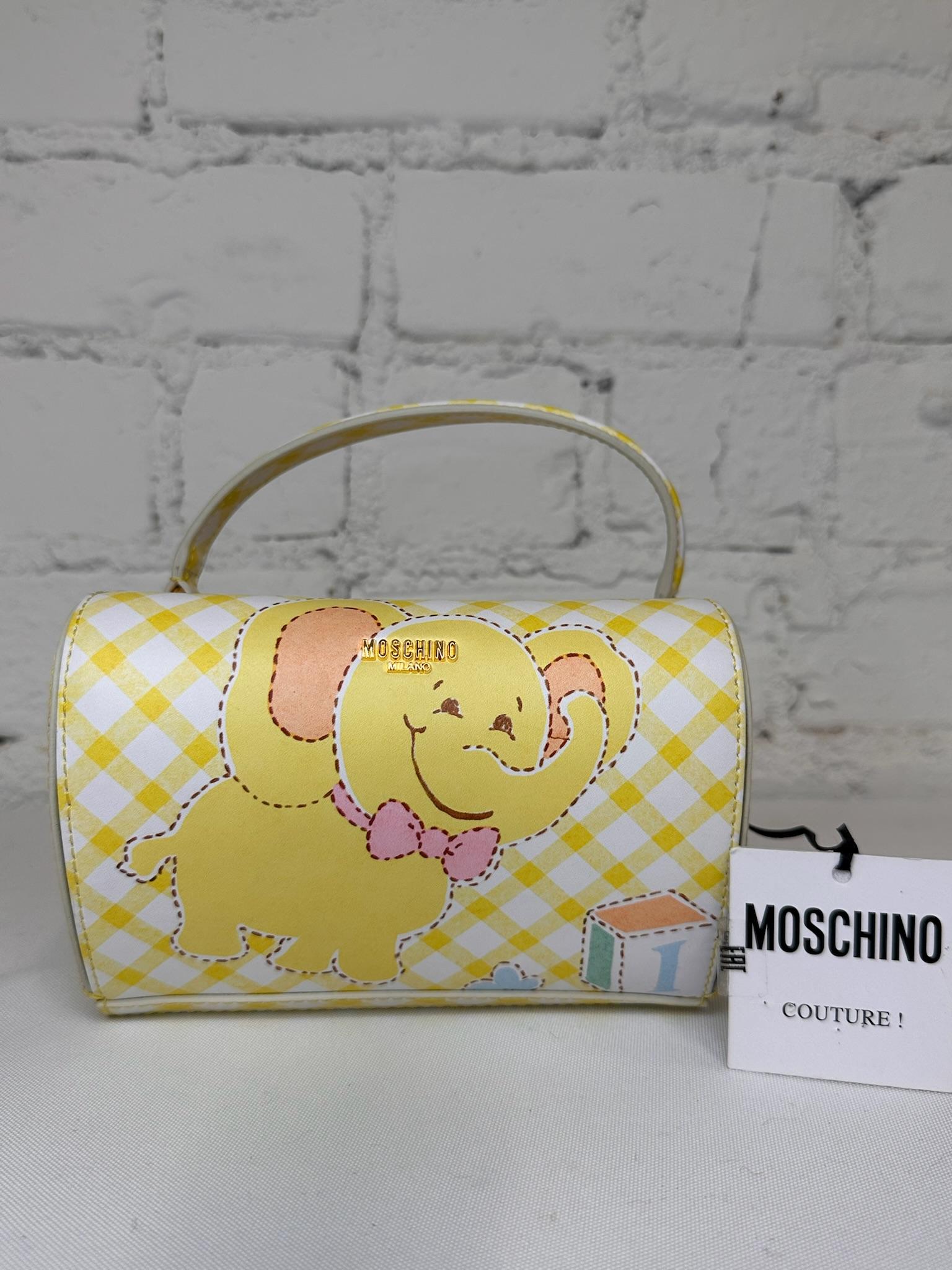 *Deadstock Rare Item!*
MOSCHINO COUTURE

Child's Fantasy Round Yellow Elephant Bag

S22 collection by Jeremy Scott


MSRP $585+tax!

SUPER CUTE!

100% Authentic!!!



Condition: Brand new with tags, original Moschino dust bag included

Color: