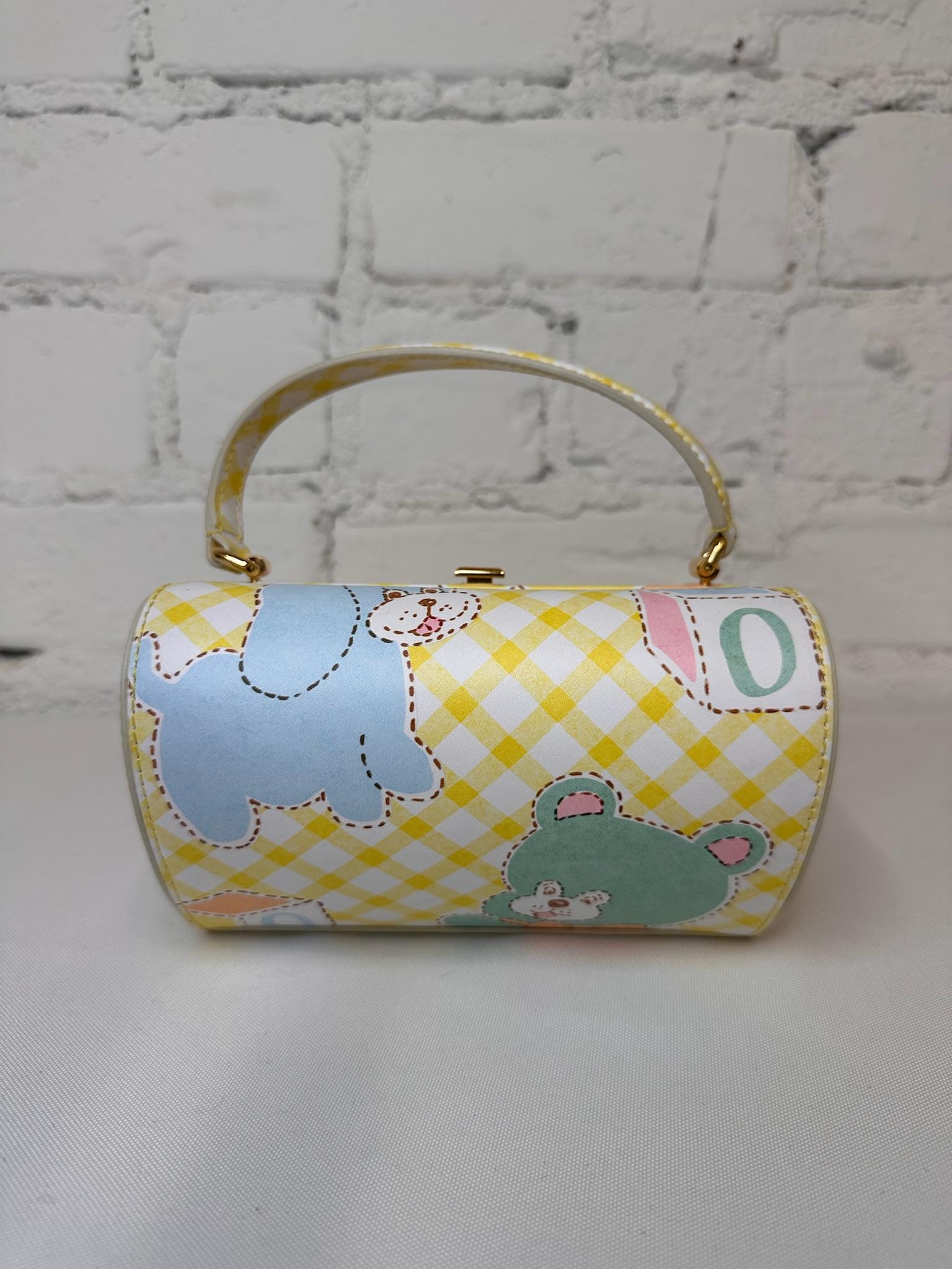 SS22 MOSCHINO Couture Jeremy Scott Child's Fantasy Round Yellow Elephant Bag For Sale 3