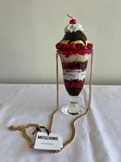 SS22 Moschino Couture Jeremy Scott Diner Red Ice Cream Sundae Crossbody Bag
