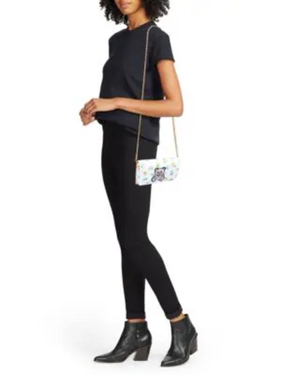 SS22 MOSCHINO Couture Jeremy Scott Cartera de piel Floral Oso Teddy Bolso de hombro en Nuevo estado para la venta en Los Angeles, CA