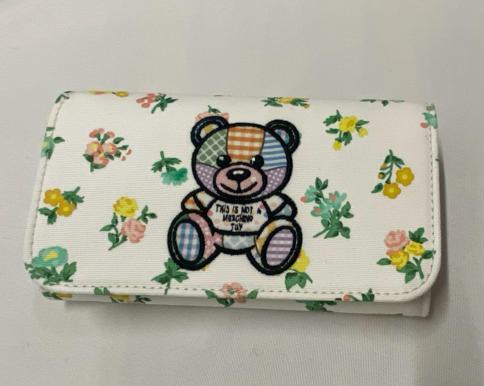 SS22 MOSCHINO Couture Jeremy Scott Cartera de piel Floral Oso Teddy Bolso de hombro en venta 2