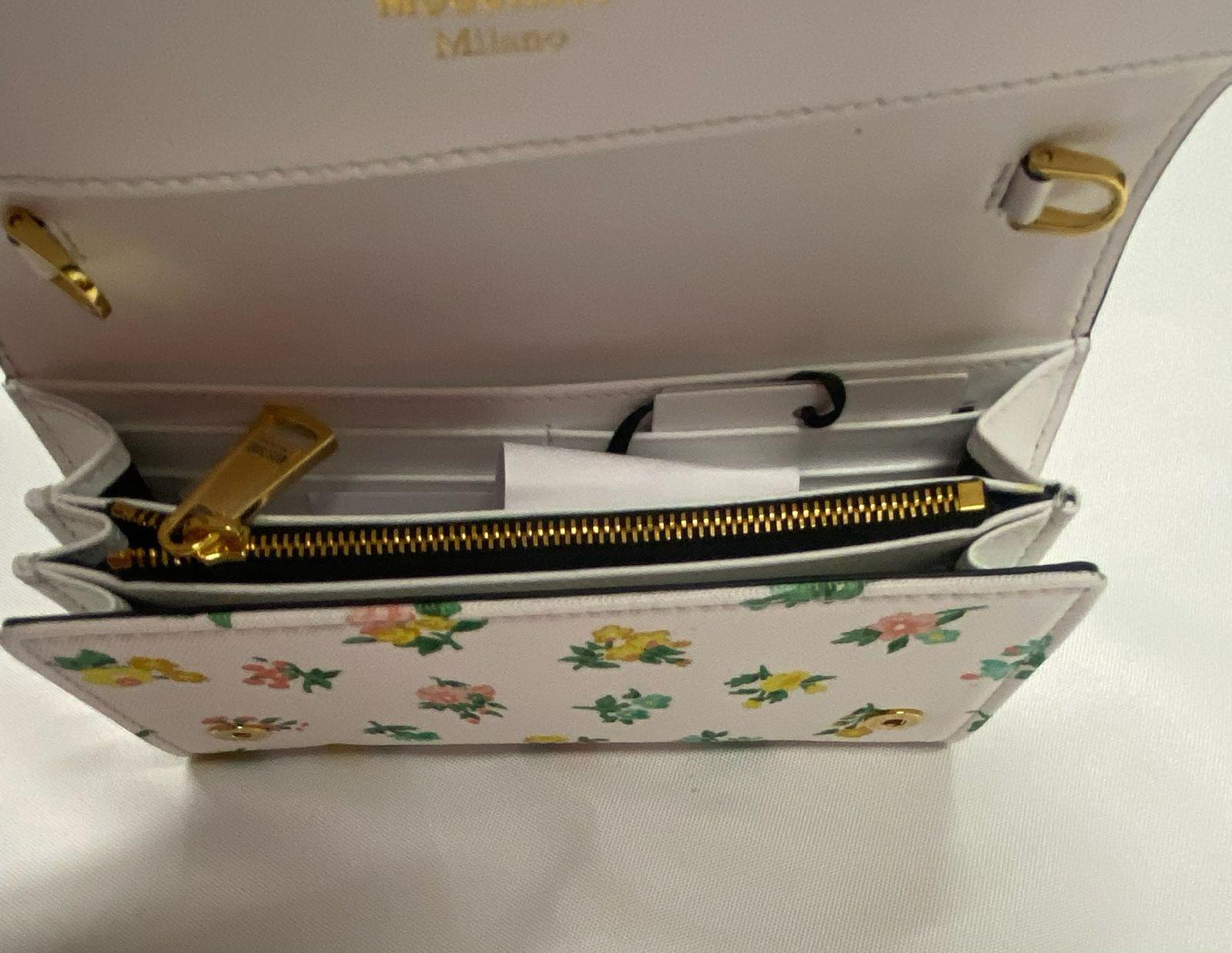 SS22 MOSCHINO Couture Jeremy Scott Cartera de piel Floral Oso Teddy Bolso de hombro en venta 4