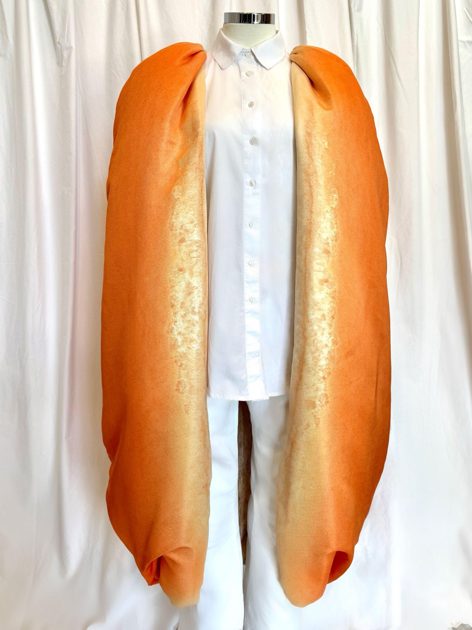SS22 MOSCHINO Couture Jeremy Scott Giant Hot Dog Shaped Cape Jacket Rare Novelty In New Condition For Sale In Los Angeles, CA