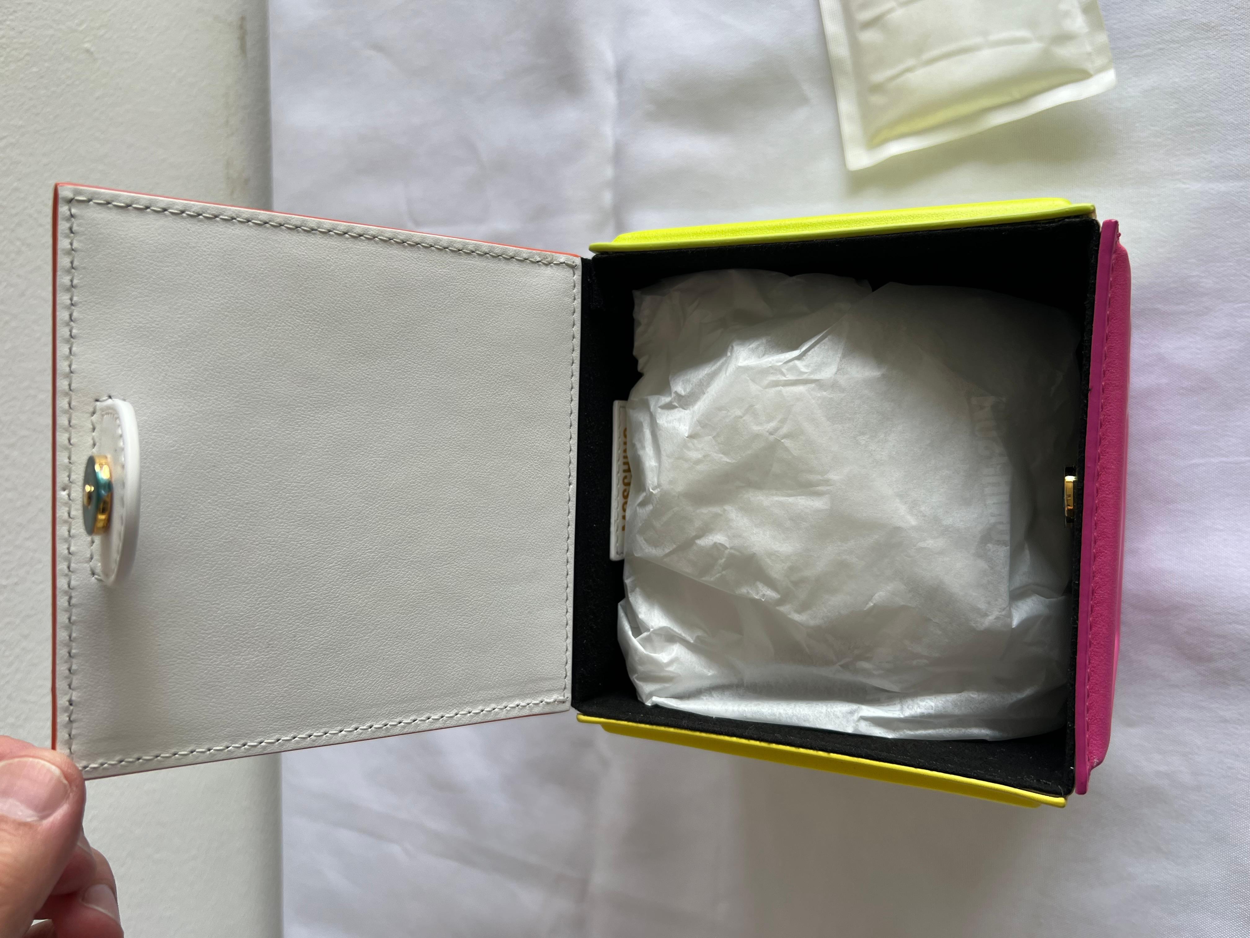 SS22 Moschino Couture Jeremy Scott Kids Fantasie Block Würfel Multicolor Ledertasche im Angebot 8