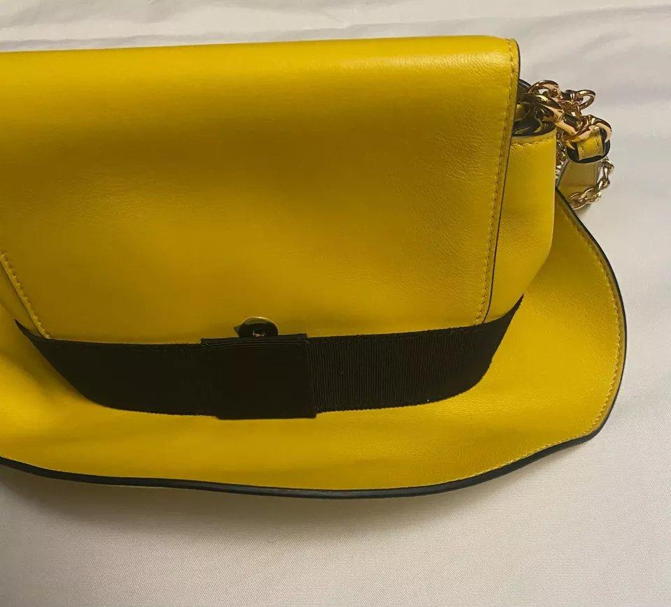 SS22 MOSCHINO Couture Jeremy Scott Yellow Hat Shaped Shoulder Wristlet Bag For Sale 4