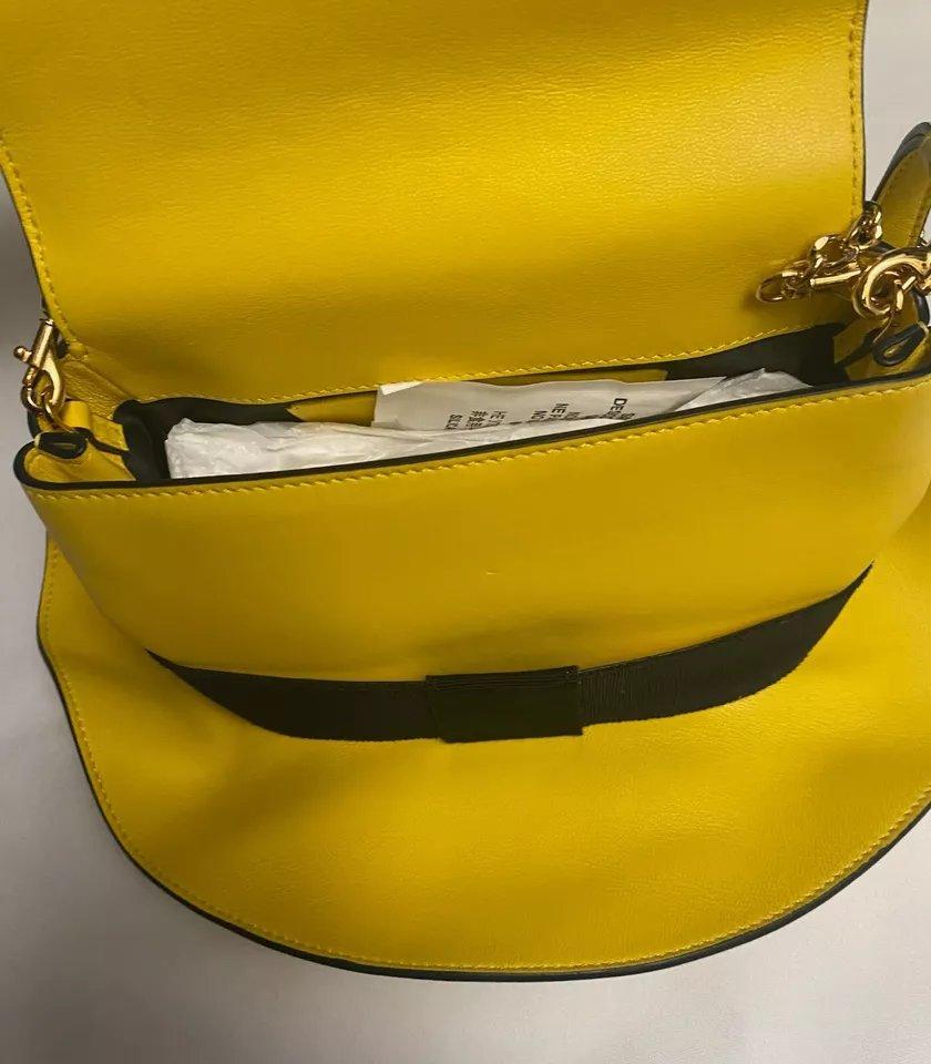 SS22 MOSCHINO Couture Jeremy Scott Yellow Hat Shaped Shoulder Wristlet Bag For Sale 5