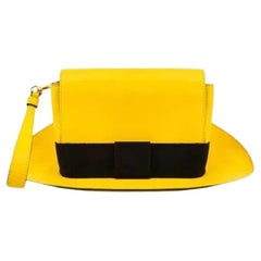 SS22 MOSCHINO Couture Jeremy Scott Yellow Hat Shaped Shoulder Wristlet Bag