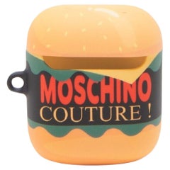 SS22 Moschino Couture Logo Burger Diner Print Airpods Case by Jeremy Scott