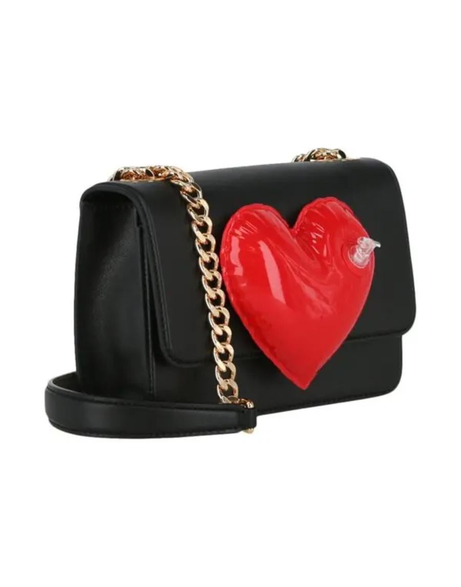 SS23 Moschino Couture Jeremy Scott Baie en cuir noir avec cœur rouge gonflable Neuf - En vente à Los Angeles, CA