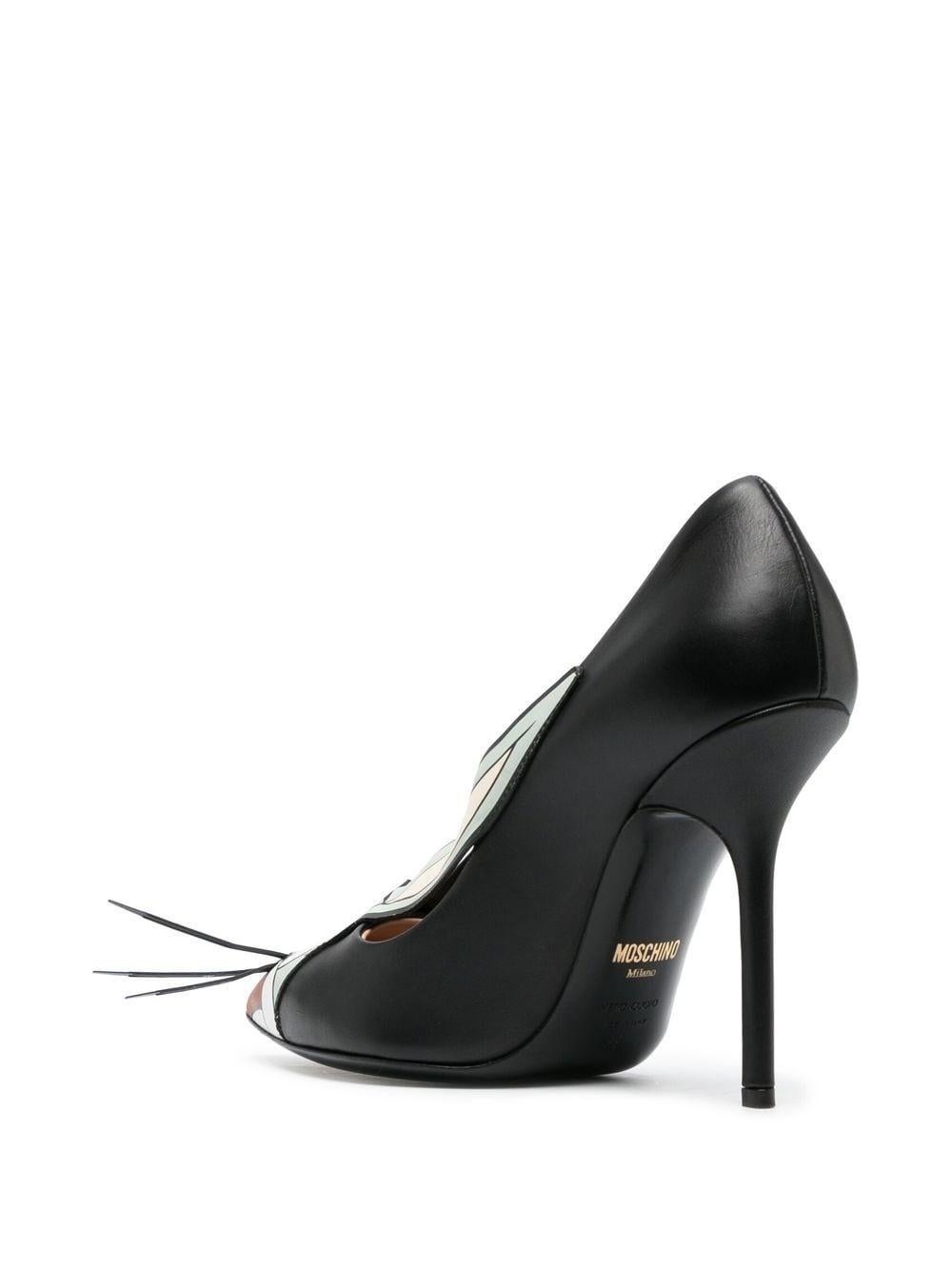SS23 Moschino Couture Jeremy Scott Bugs Bunny Chaussures à talons hauts en cuir noir Neuf - En vente à Los Angeles, CA