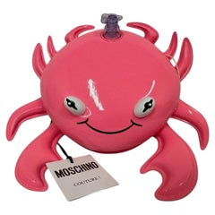 SS23 Moschino Couture Jeremy Scott Pink Inflatable Crab Patent Leather Bag