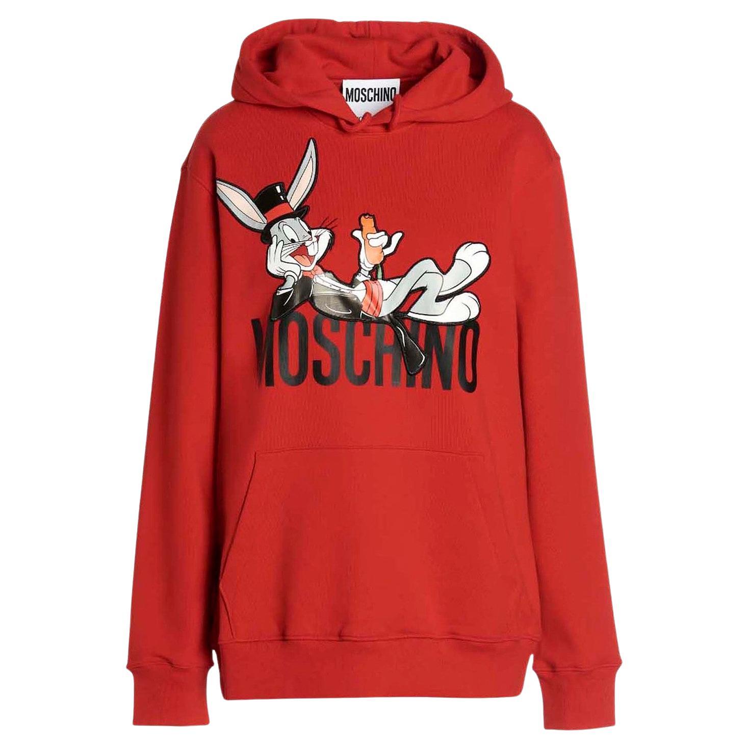 SS23 MOSCHINO Couture Jeremy Scott Red Bugs Bunny Chinese New Year Hoodie