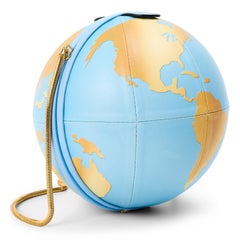SS23 Moschino Couture Jeremy Scott WELTKARTE CHAIN LINK GLOBE NAPPA SHOUDLER BAG