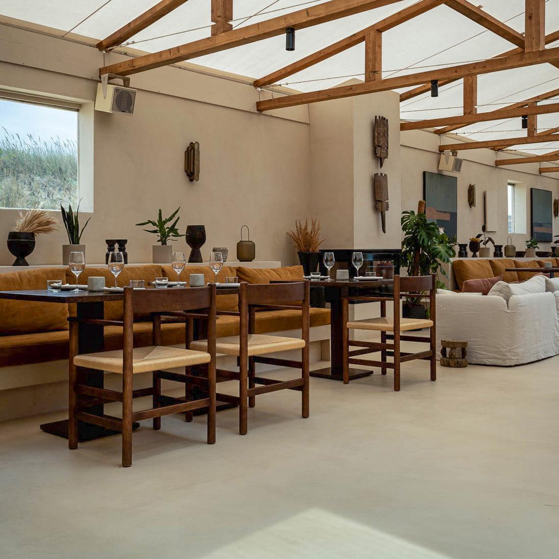 SS4 - Sedia da pranzo in legno contemporanea con seduta in corda naturale in vendita 7