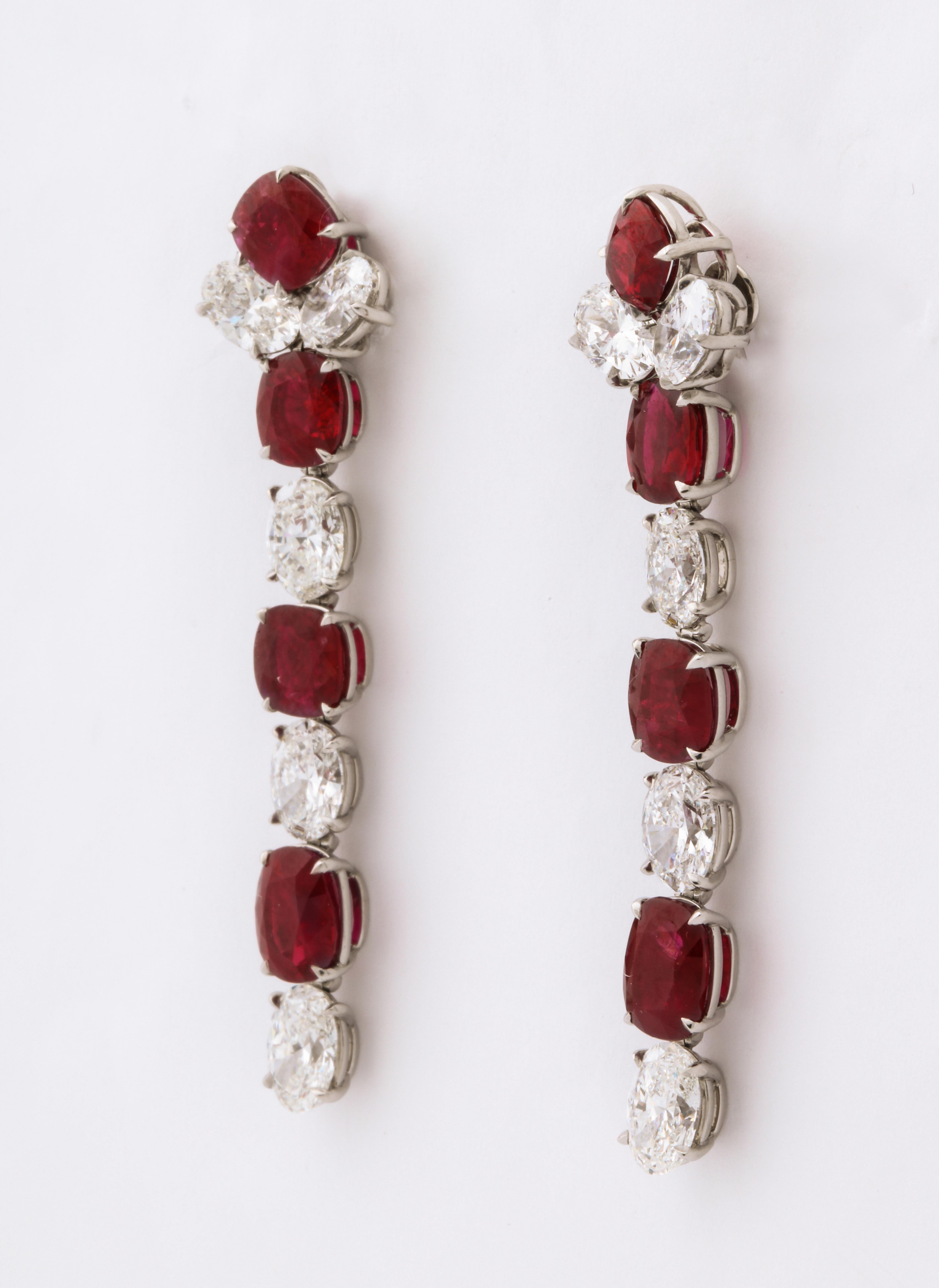 The combination of rare gemstones and superlative craftsmanship never fails to impress, and these elegant drop earrings are no exception.  Each stone has been carefully selected for it's beauty as well as it's matching characteristics.  Having made