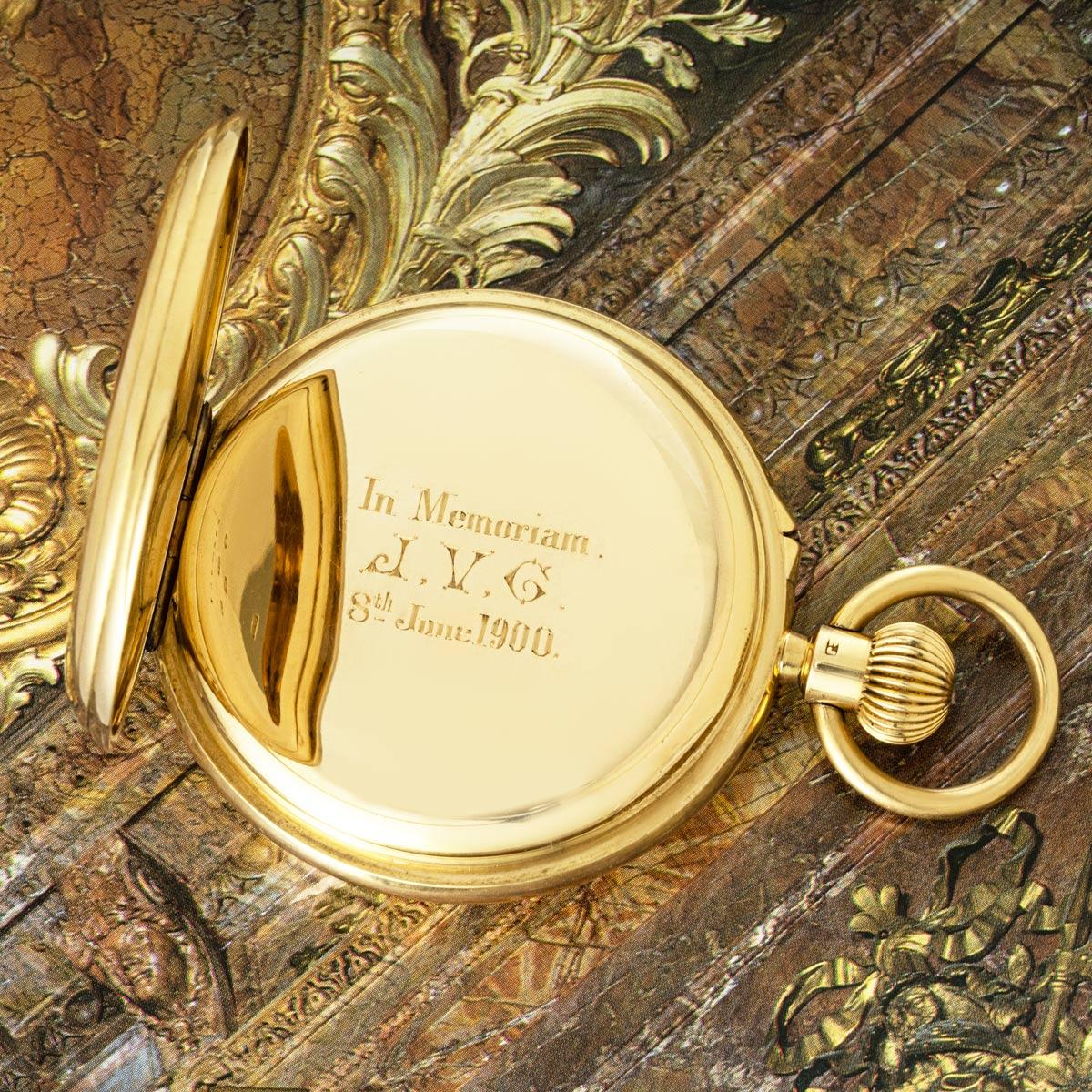 Men's S.Smith & Son Rare Gold Karrusel Half Hunter Pocket Watch C1898 For Sale