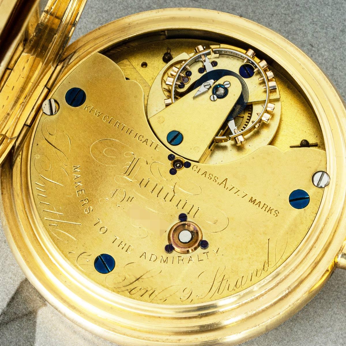 S.Smith & Son Rare Gold Karrusel Half Hunter Pocket Watch C1898 For Sale 2