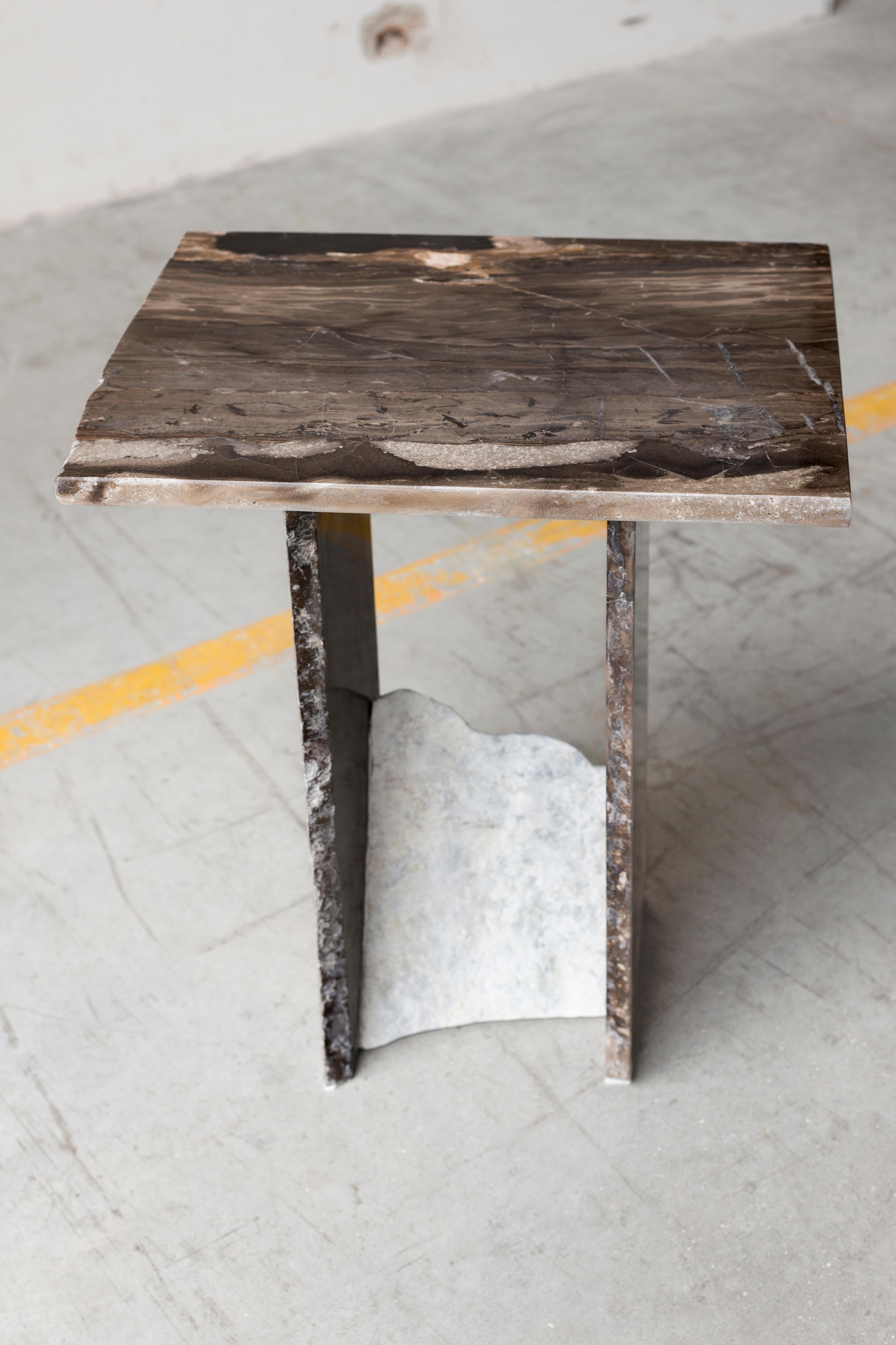 Italian SST013-2 Side Table by Stone Stackers For Sale