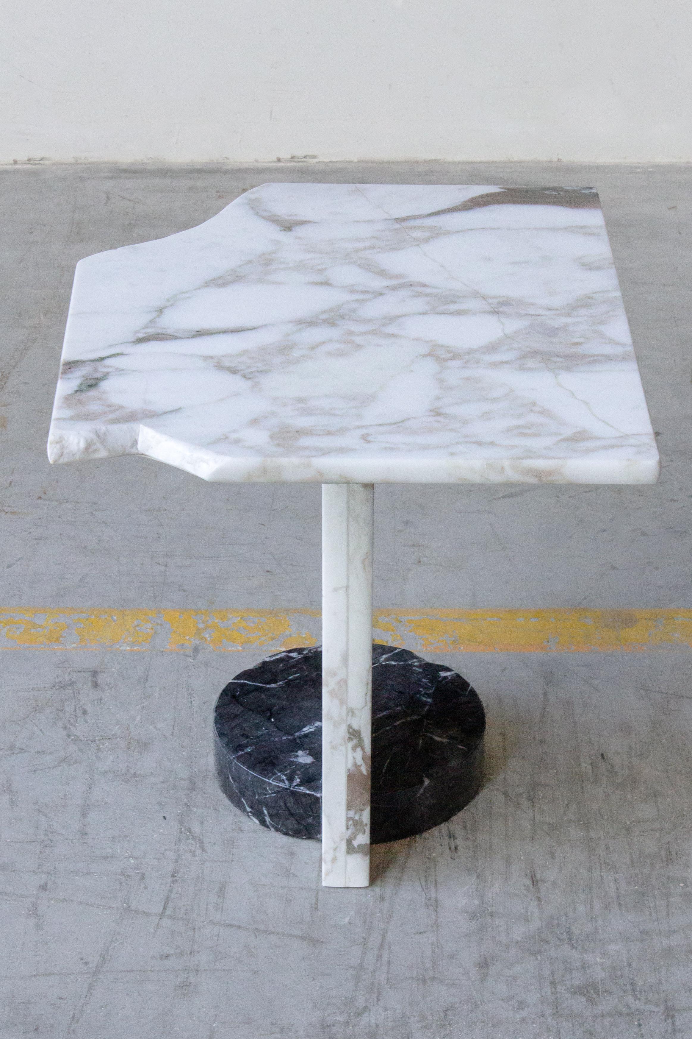 Marble SST022 Side Table by Stone Stackers For Sale