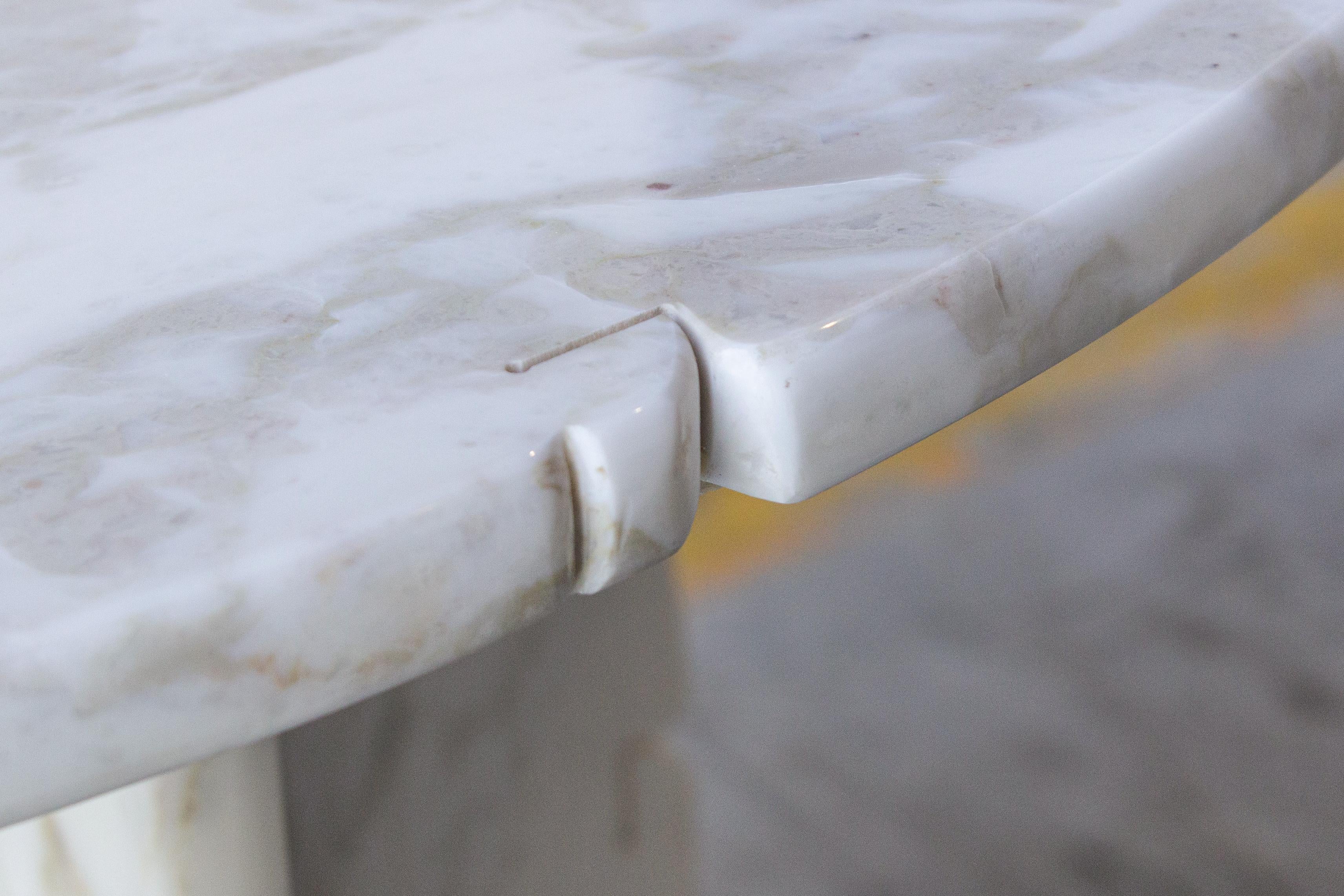 Marble SST023 Side Table by Stone Stackers For Sale