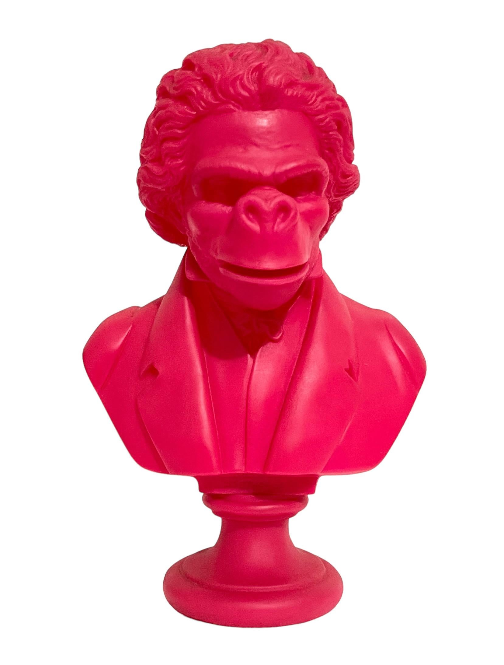 Seltene rosa Apethoven Vinyl Erwachsenen-Spielzeug-Ape-Skulptur-Büste SSUR Beethoven Medicom