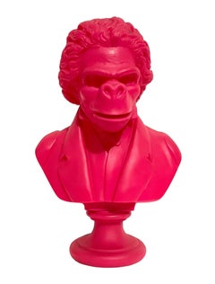 Rare Pink Apethoven Vinyl Adult Toy Ape Sculpture Bust SSUR Beethoven Medicom